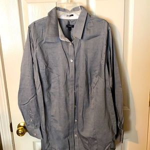 Talbots - black/white dress shirt - size 16WP - classic dress shirt